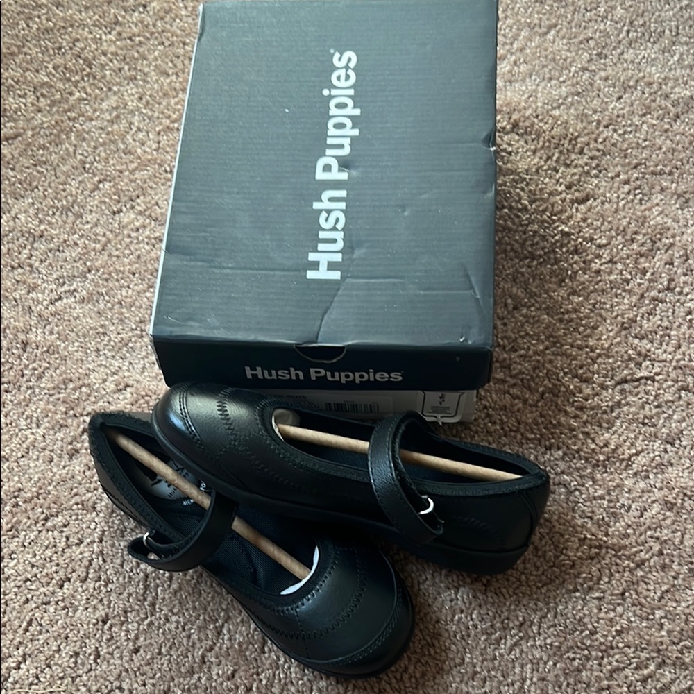 NEW Hush Puppies Kids Reese Black Mary Jane Uniform Shoes